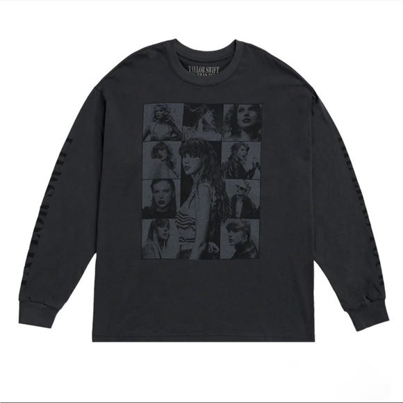 Tops - Taylor Swift The Eras Tour Black Long Sleeve T-Shirt